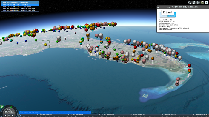 US desalination using Cesium screen view