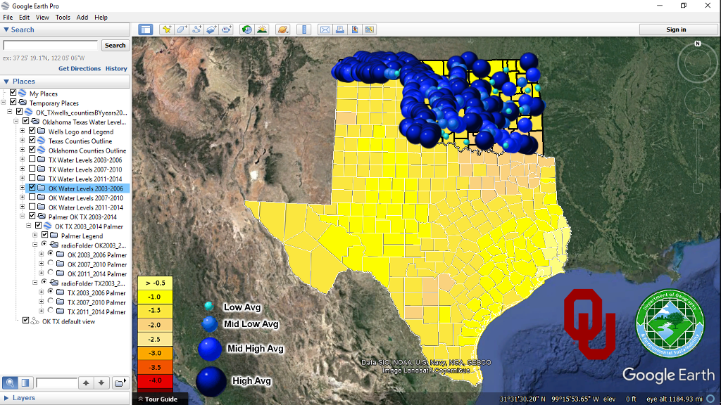 Oklahoma only 2003 to 2006