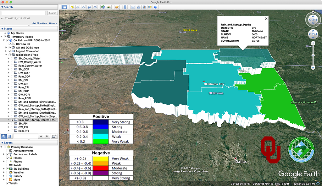 default loaded screen view image of 9 climate regions