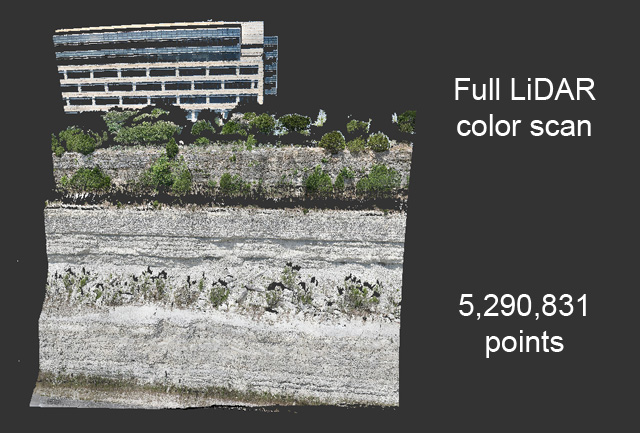 Austin Texas color LIDAR Road Cut, by Reuben Reyes